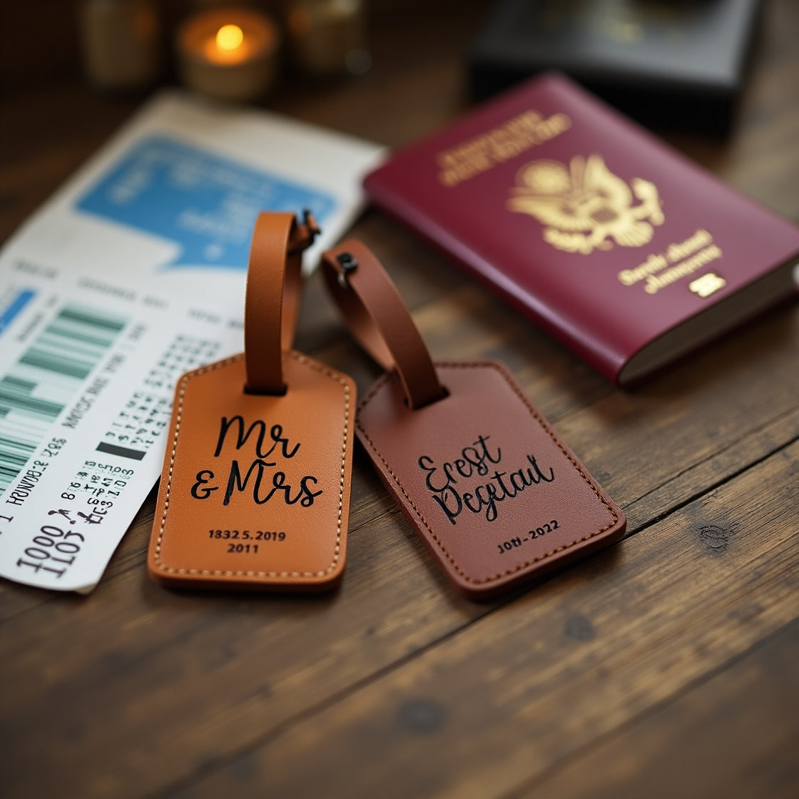 Personalized Wedding Luggage Tags