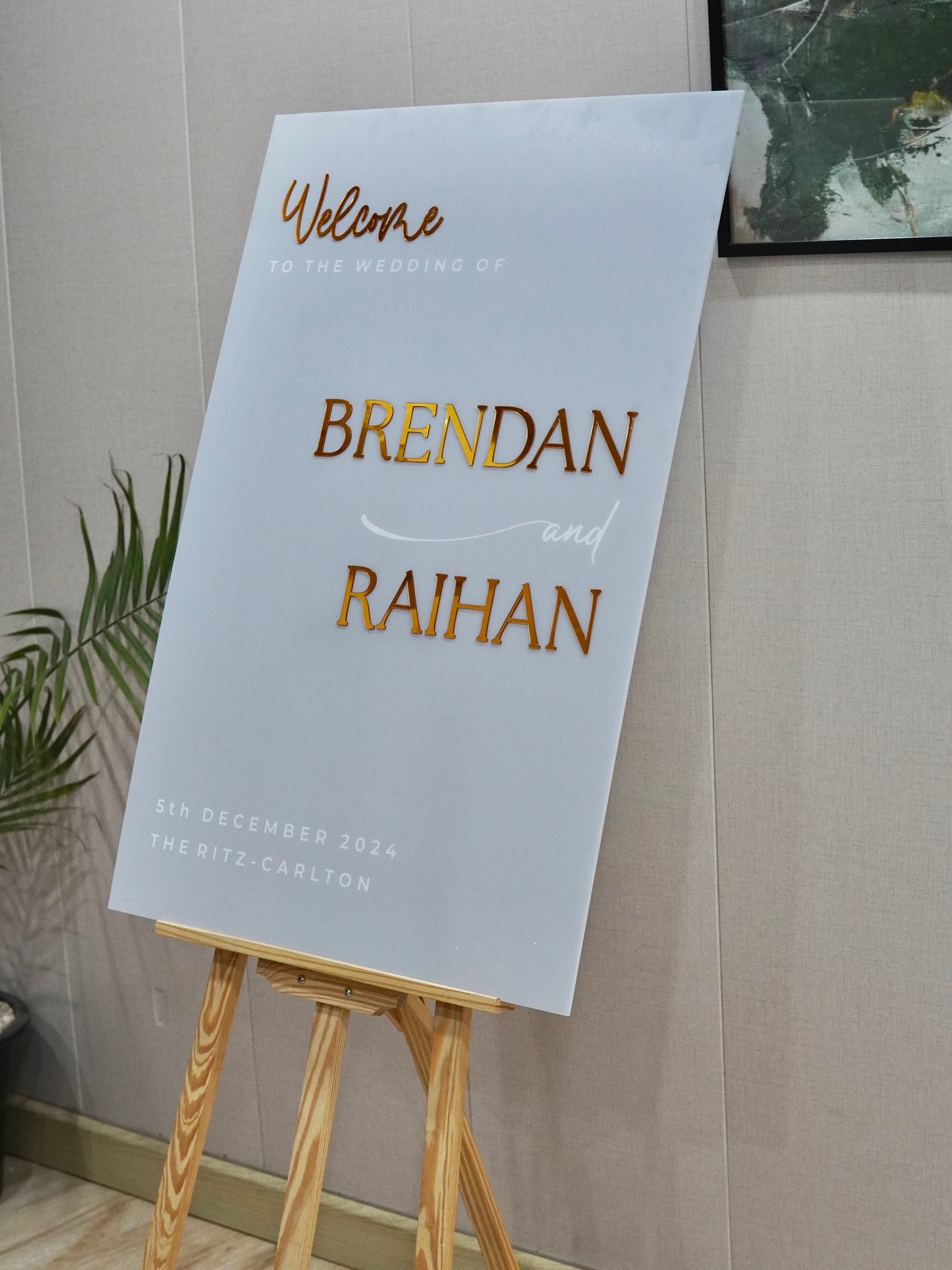 Modern Acrylic Wedding Welcome Boards
