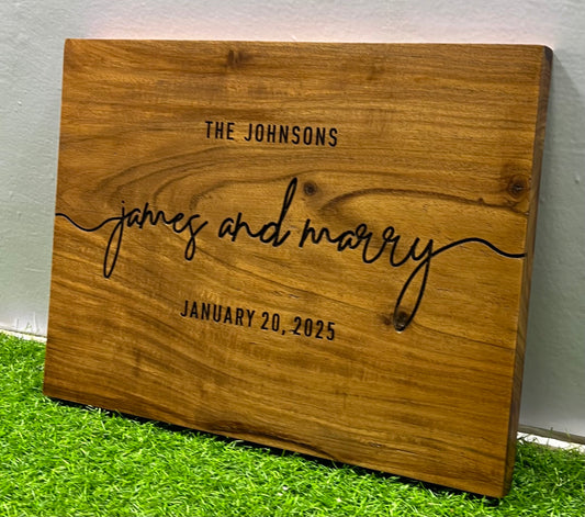 Handcrafted Wooden Welcome Sign – Personalized Text