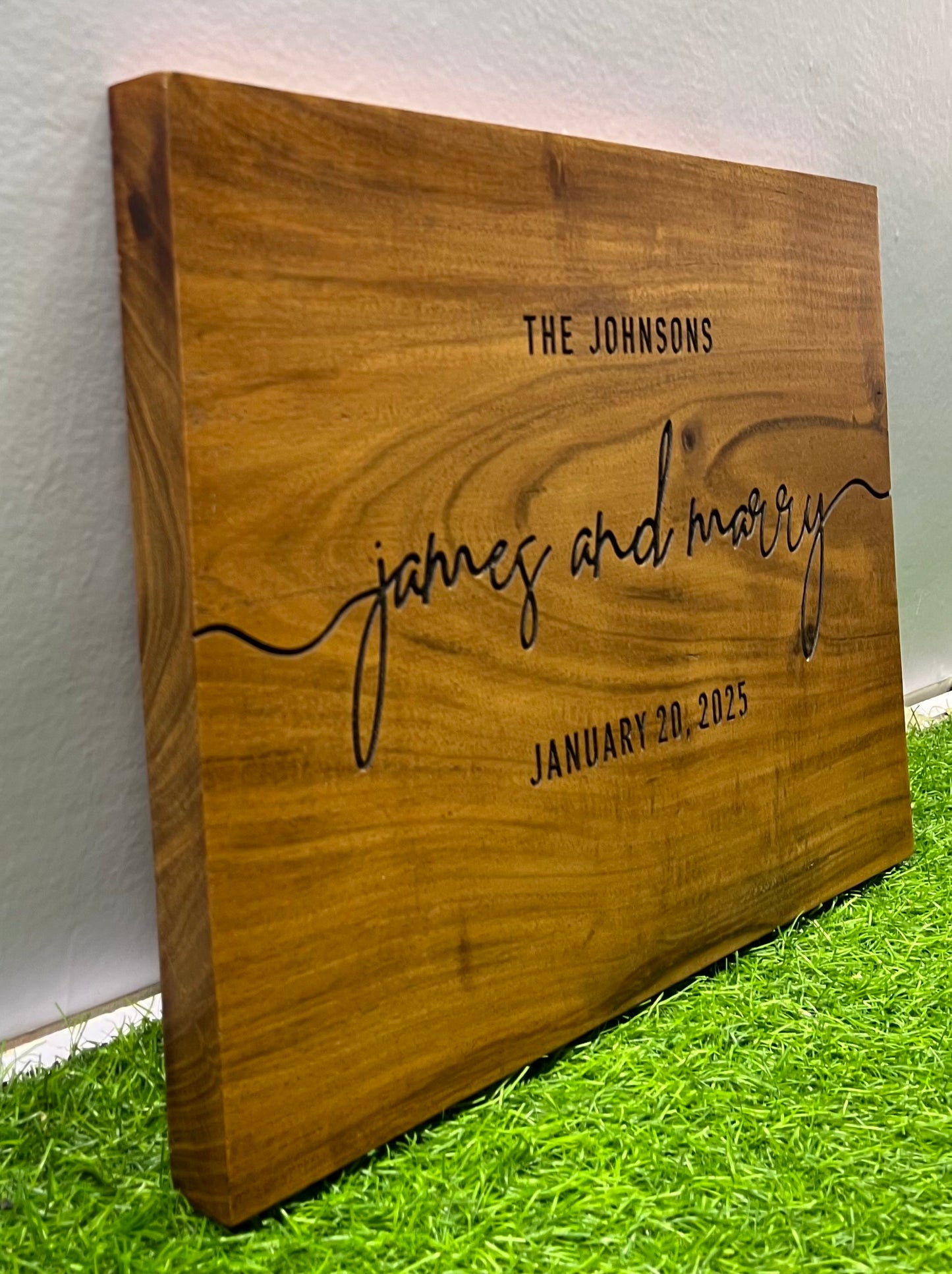 Handcrafted Wooden Welcome Sign – Personalized Text