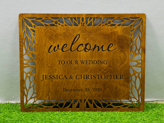 Custom Wedding Welcome Board – Wooden Sign