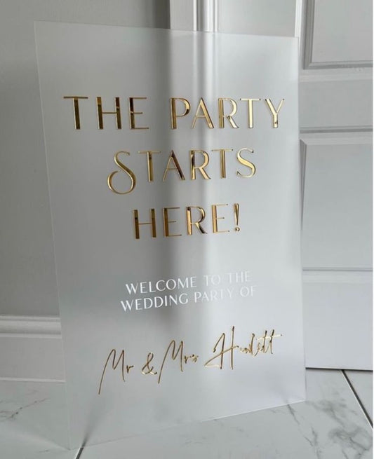 Custom Acrylic Wedding Sign