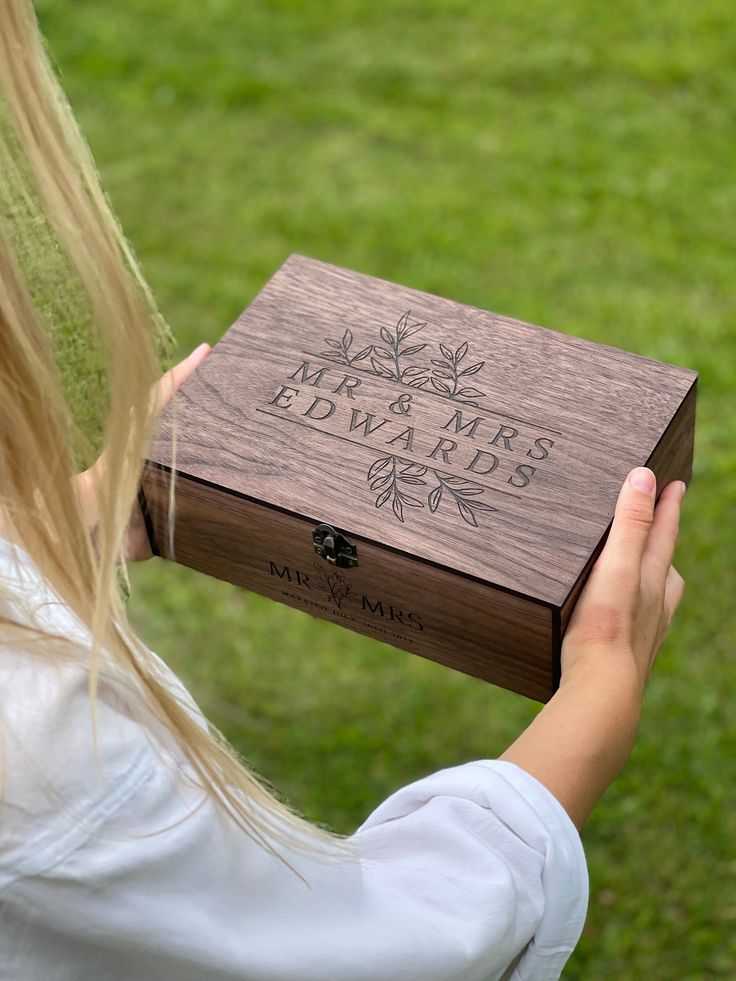 Personalized Engraved Wooden Keepsake Box