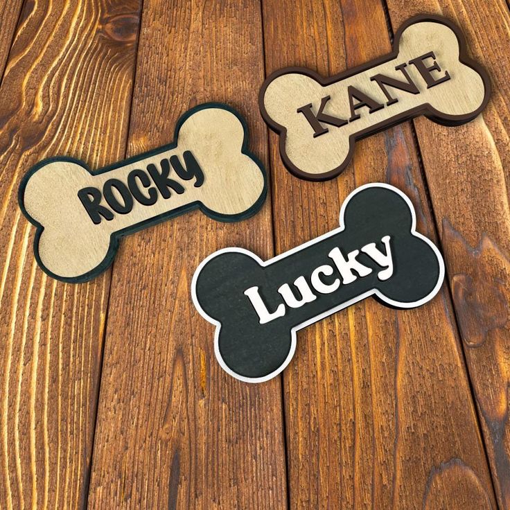 Personalized Dog Bone Name Sign | Custom Crate & Kennel Tag