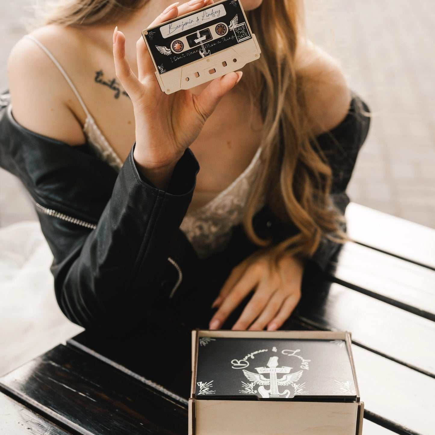 Retro Cassette Tape Save the Date Magnets: Custom Wedding Favors