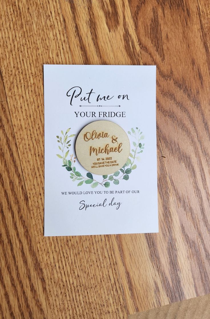 Wooden Save the Date Magnets