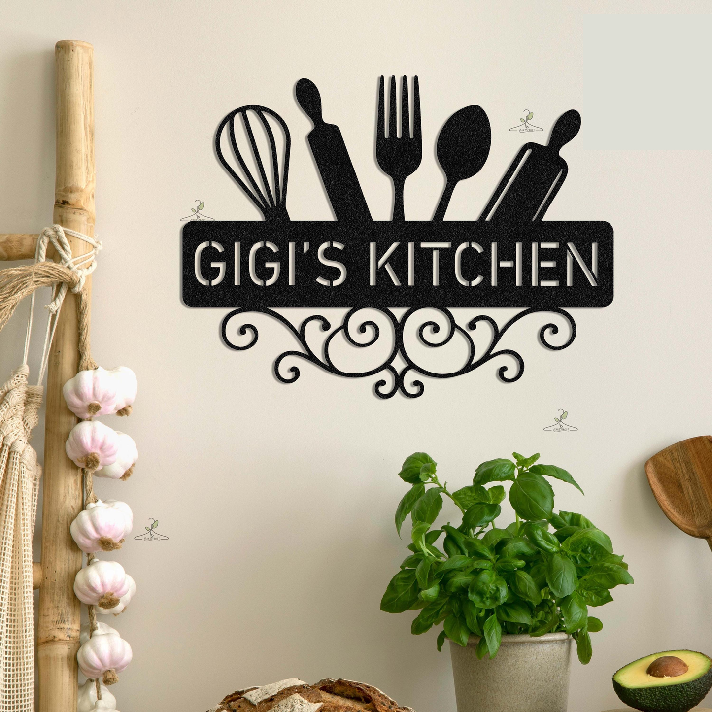 Custom Metal Kitchen Sign