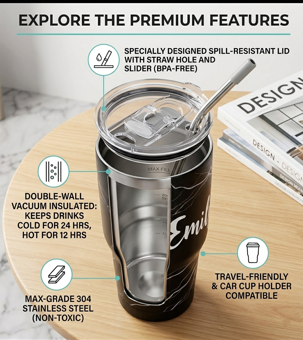 Personalized Stainless Steel Tumblers