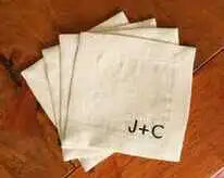 Custom Embroidered Wedding Handkerchief