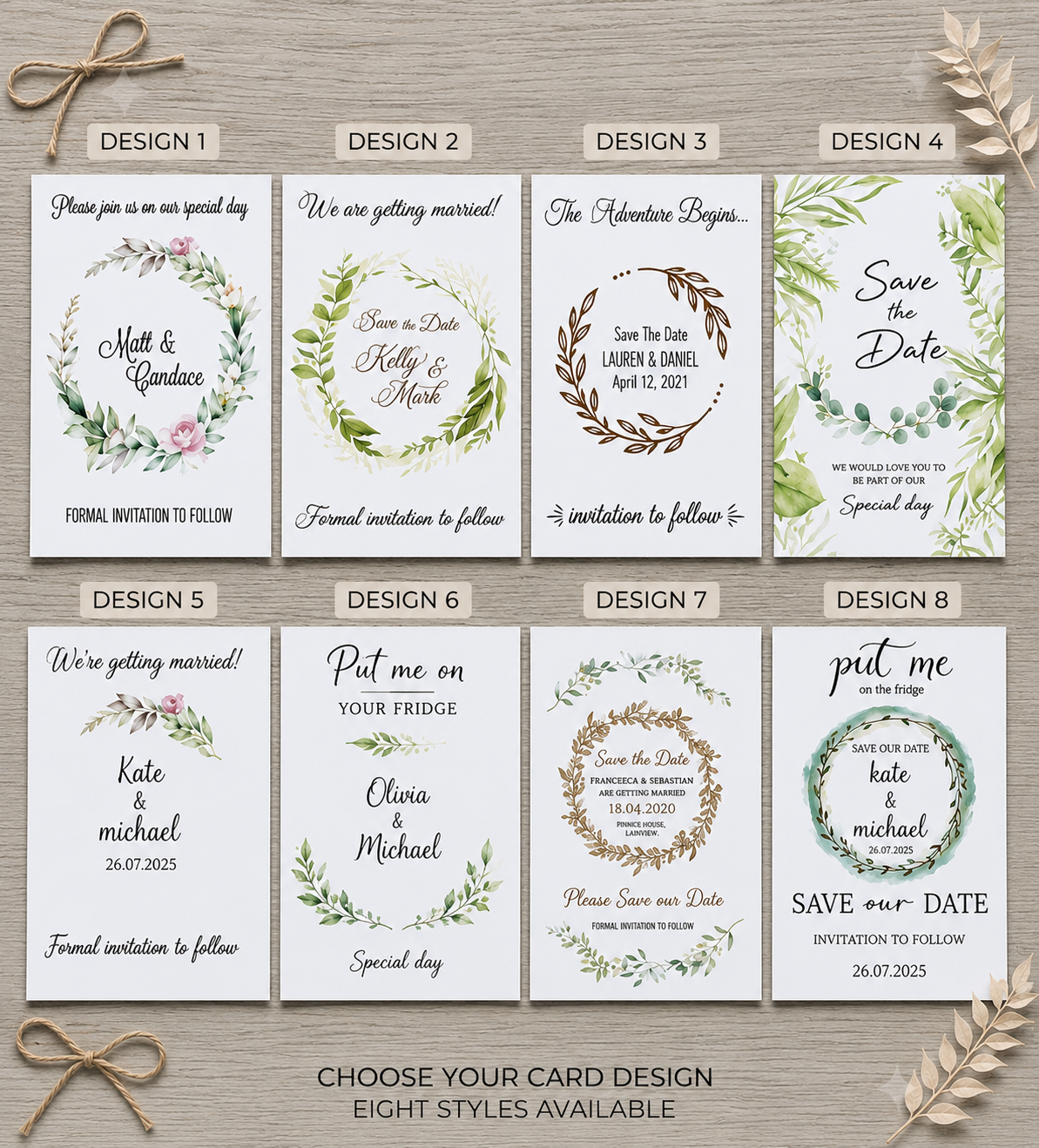 Wooden Save the Date Magnets