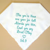 Custom Embroidered Wedding Handkerchief