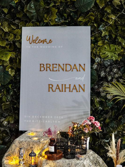 Modern Acrylic Wedding Welcome Boards