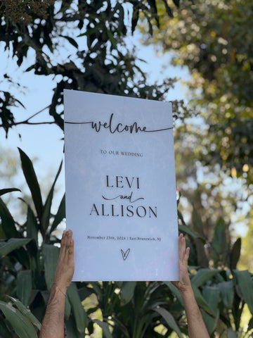 Custom Acrylic Wedding Sign – Personalized for Your Big Day