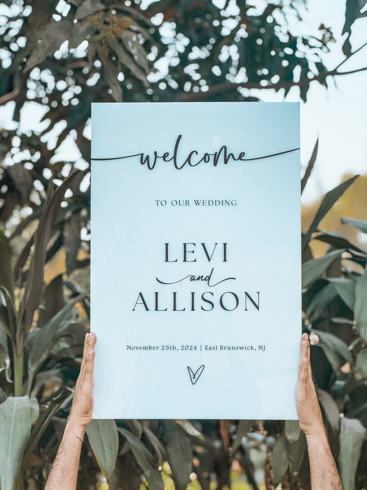 Custom Acrylic Wedding Sign – Personalized for Your Big Day