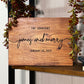 Wooden Wedding Welcome Sign – Personalized with Names & Date