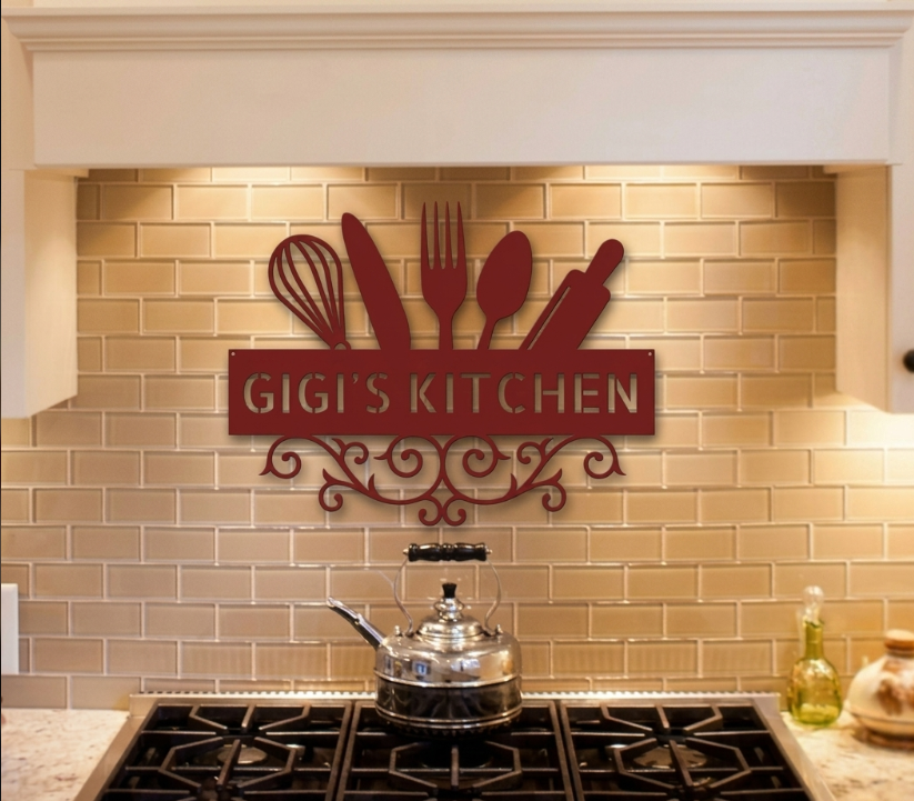 Custom Metal Kitchen Sign