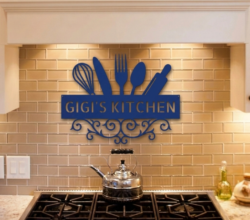 Custom Metal Kitchen Sign