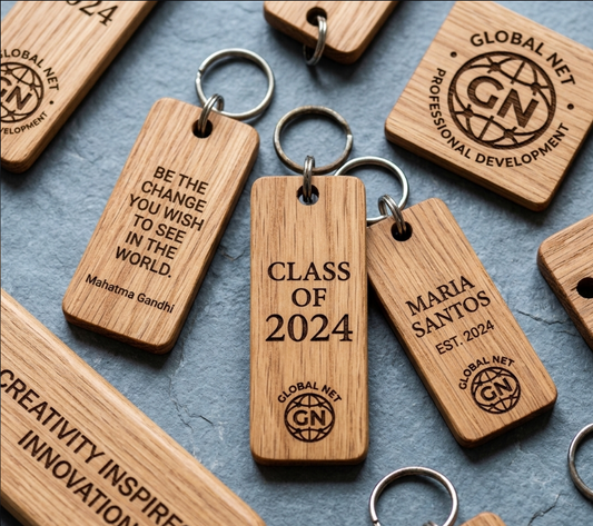 Custom Engraved Wooden Keychain