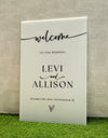 Elegant Acrylic Wedding Welcome Sign – Custom Design Available