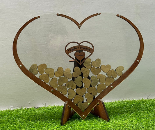Personalized Wedding Heart Guest Book