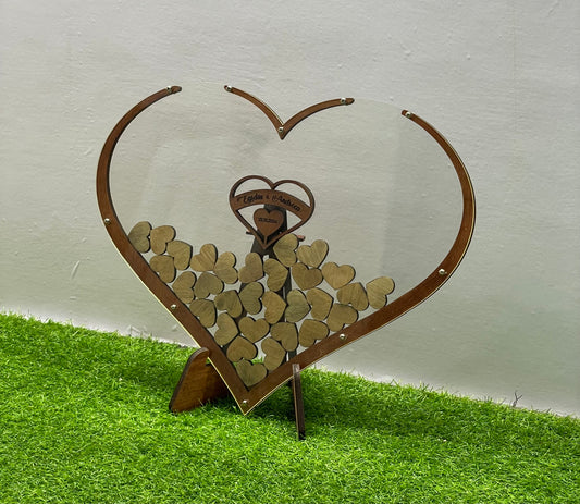 Personalized Wedding Heart Guest Book