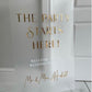Custom Acrylic Wedding Sign