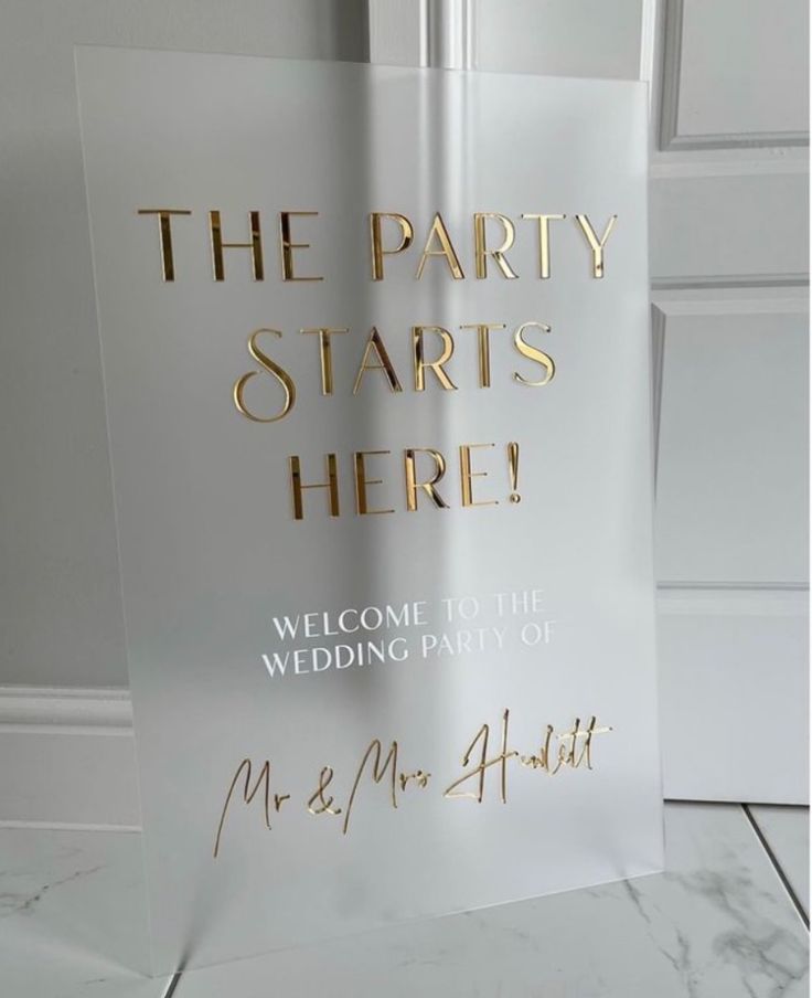 Custom Acrylic Wedding Sign