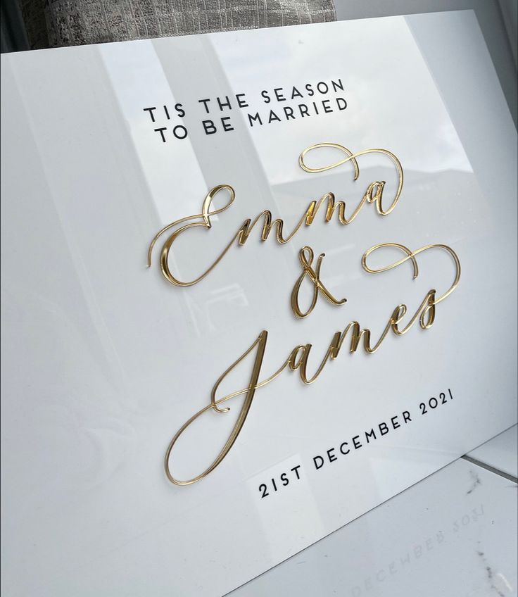 Custom Acrylic Wedding Sign
