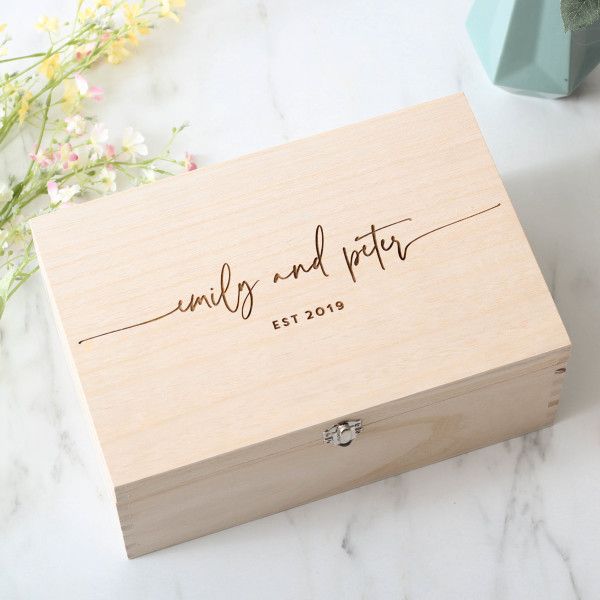 Personalized Engraved Wooden Keepsake Box