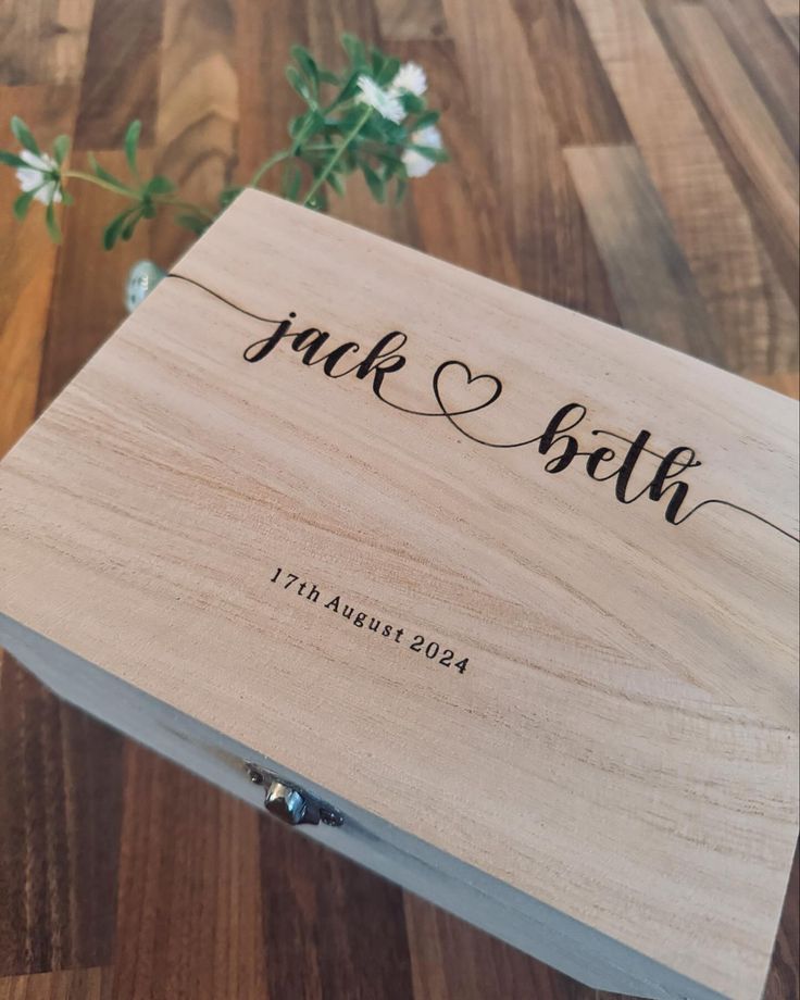 Personalized Engraved Wooden Keepsake Box