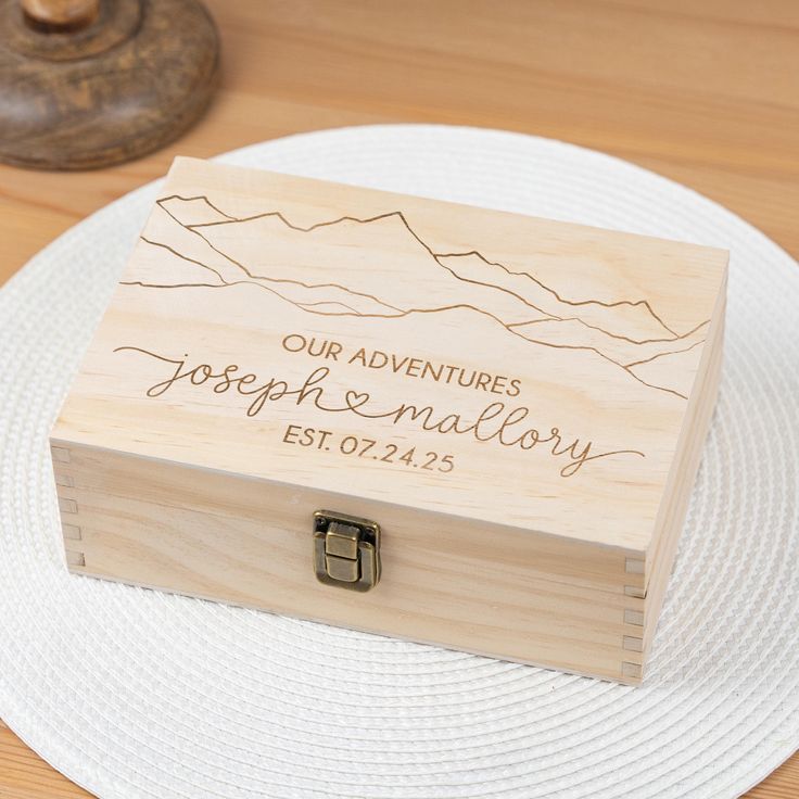 Personalized Engraved Wooden Keepsake Box