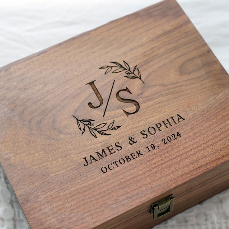 Personalized Engraved Wooden Keepsake Box