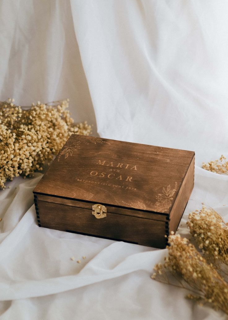 Personalized Engraved Wooden Keepsake Box