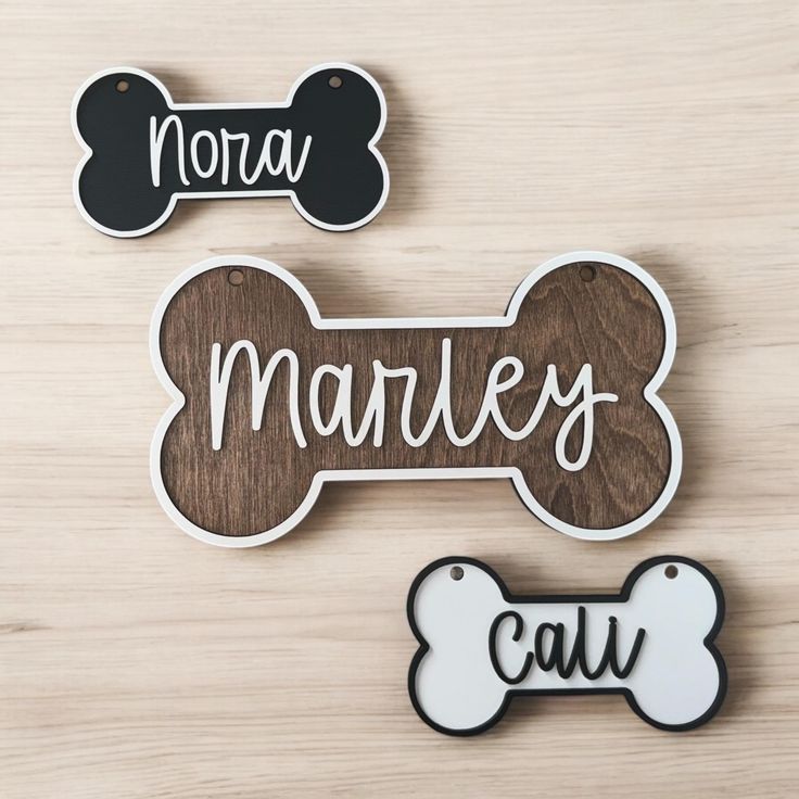 Personalized Dog Bone Name Sign | Custom Crate & Kennel Tag