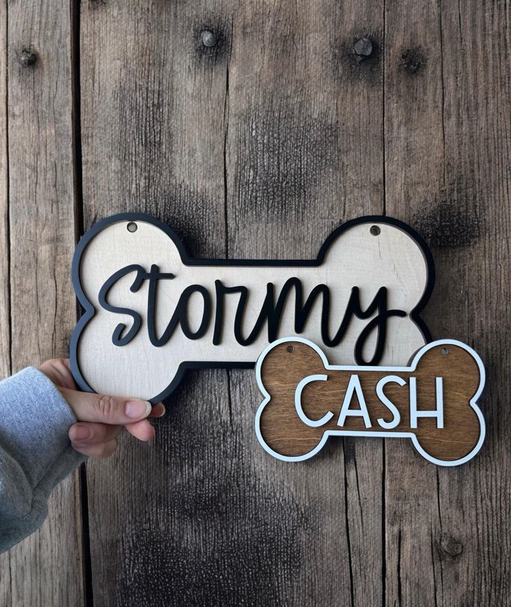 Personalized Dog Bone Name Sign | Custom Crate & Kennel Tag