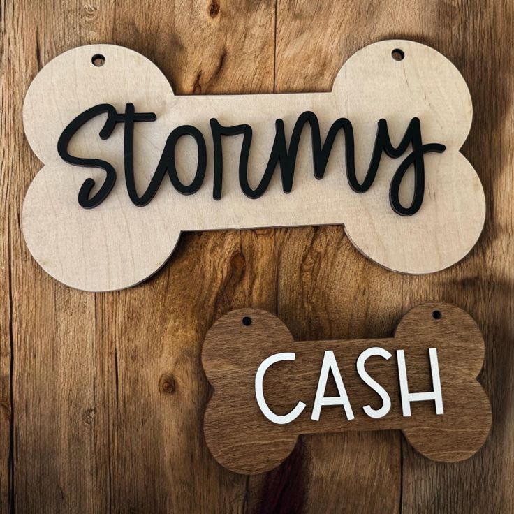 Personalized Dog Bone Name Sign | Custom Crate & Kennel Tag