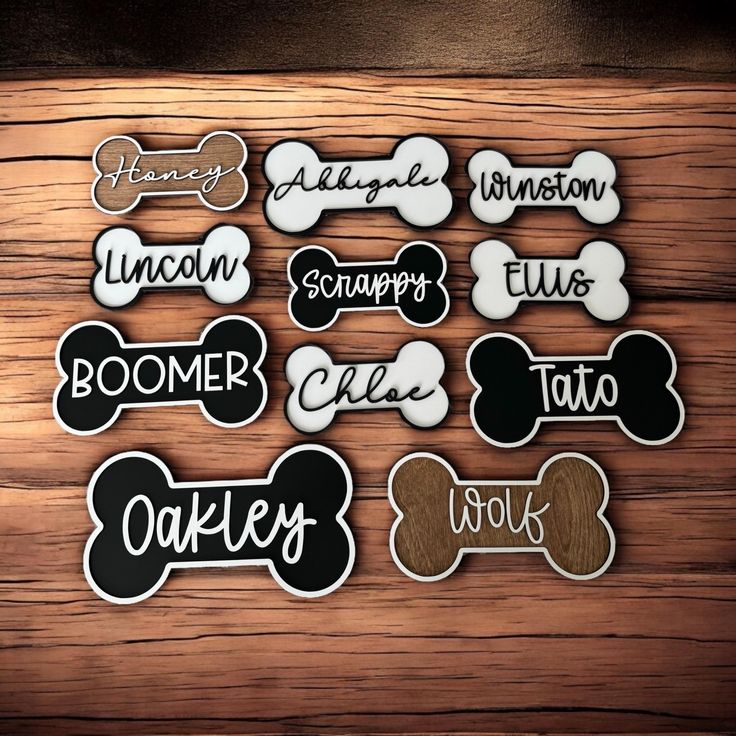 Personalized Dog Bone Name Sign | Custom Crate & Kennel Tag