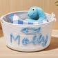 Personalized Pet Toy Basket  Custom Cotton Storage for Dog & Cat Toys