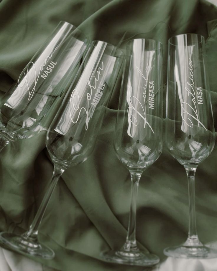 Engraved Bridesmaid Champagne Flutes