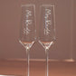 Engraved Bridesmaid Champagne Flutes