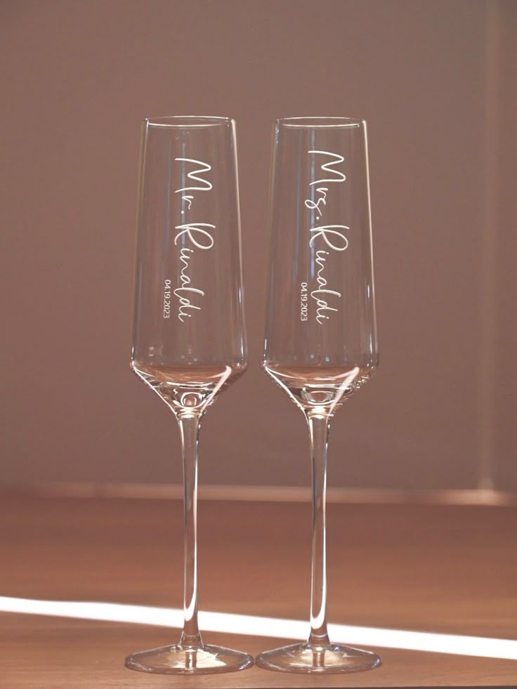 Engraved Bridesmaid Champagne Flutes