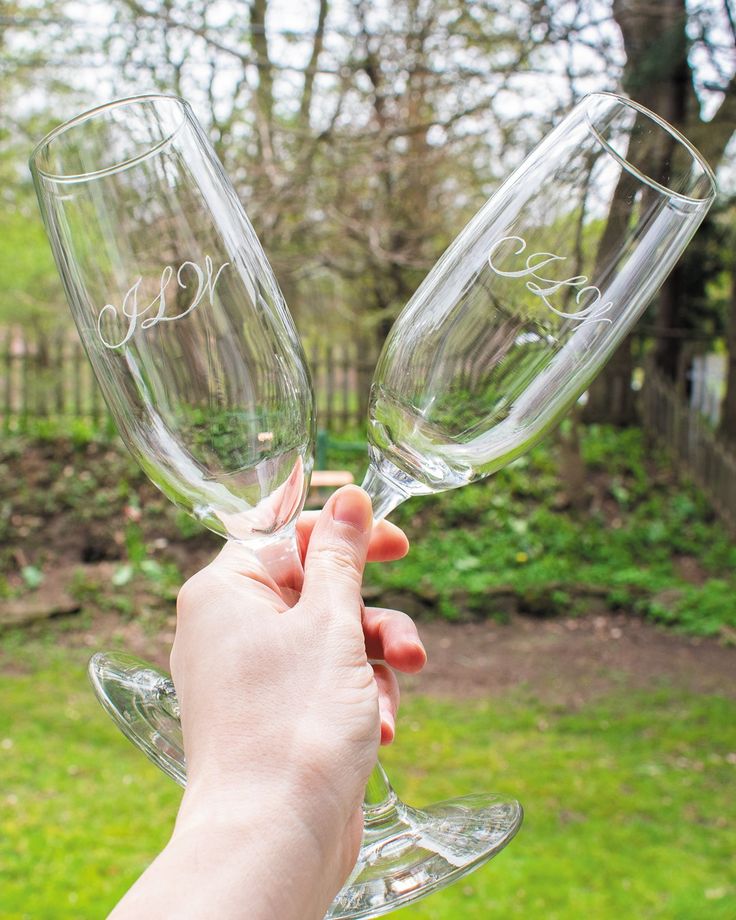 Engraved Bridesmaid Champagne Flutes