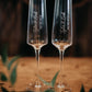Engraved Bridesmaid Champagne Flutes