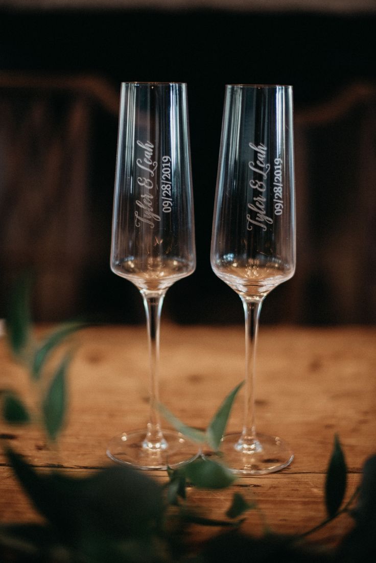 Engraved Bridesmaid Champagne Flutes