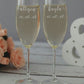 Engraved Bridesmaid Champagne Flutes