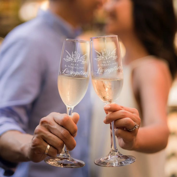 Engraved Bridesmaid Champagne Flutes