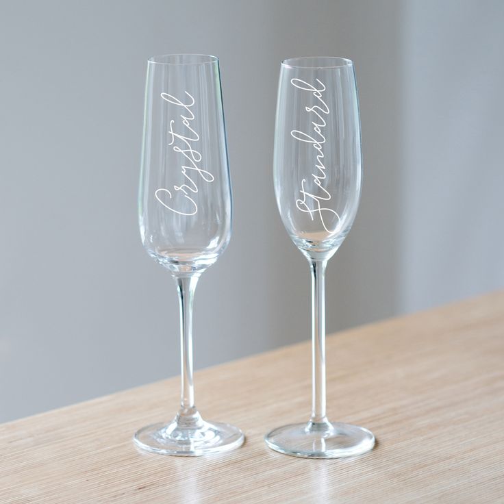 Engraved Bridesmaid Champagne Flutes