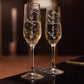 Engraved Bridesmaid Champagne Flutes