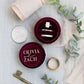 Custom Velvet Wedding Ring Box