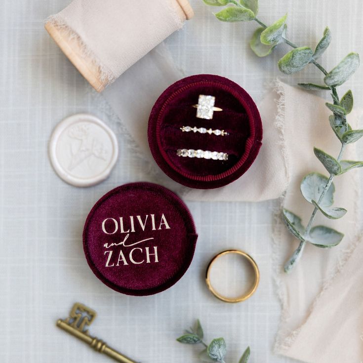 Custom Velvet Wedding Ring Box